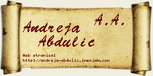 Andreja Abdulić vizit kartica